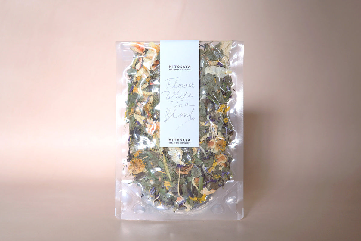 秋の花の花白茶ブレンド